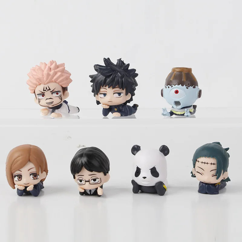 7pcs/set Jujutsu Kaisen Satoru Gojo Itadori Yuji Megumi Kugisaki Sukuna Geto Suguru Anime Figure Toys Cute Doll Collection Model Beauty World Shop
