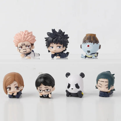 7pcs/set Jujutsu Kaisen Satoru Gojo Itadori Yuji Megumi Kugisaki Sukuna Geto Suguru Anime Figure Toys Cute Doll Collection Model Beauty World Shop