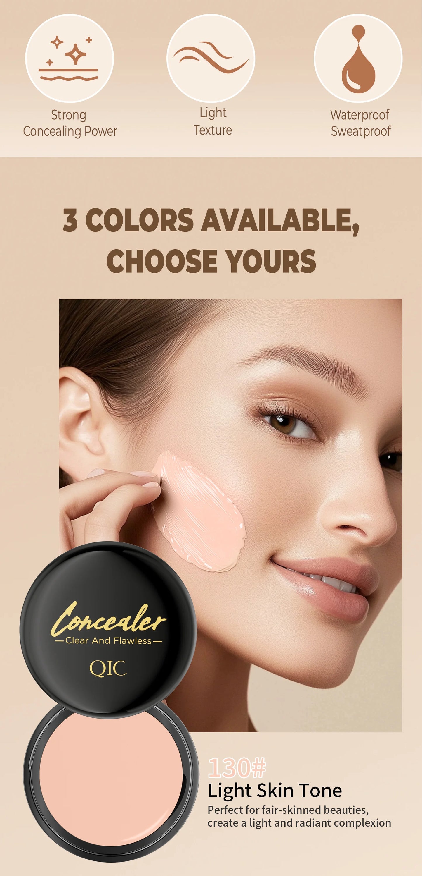 Waterproof Full Coverage Concealer for Tattoos, Scars - Natural Finish Foundation for All Skin Tones & Types Beauty World Shop