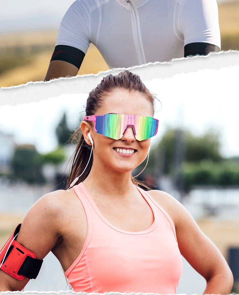 SCVCN New Outdoor Cycling Sunglasses Men Road Driving Bike Glasses  Sports Mountain Climbing Women Bicycle Cycling UV400 Goggles Beauty World Shop
