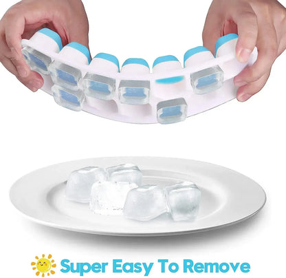 Ice Cube Tray Mold with Lid Silicone Square 14 Cube Easy Release Ice Cube Molds Summer Kitchen Bar DIY Iced Cocktail Freeze Tool Beauty World Shop