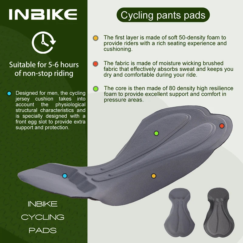 INBIKE Pro Summer Men's Cycling Shorts Bicycle Pants Shock-absorbing Cycling Clothing Mountain Road Bike Tousers With pocket Beauty World Shop