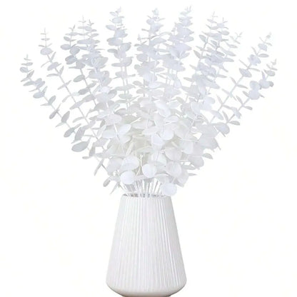 10/20pcs Artificial Plants Eucalyptus Leaves Fake Plants Vase Home Table Party Wedding Bridal Bouquet Decorations Outdoor Garden Beauty World Shop