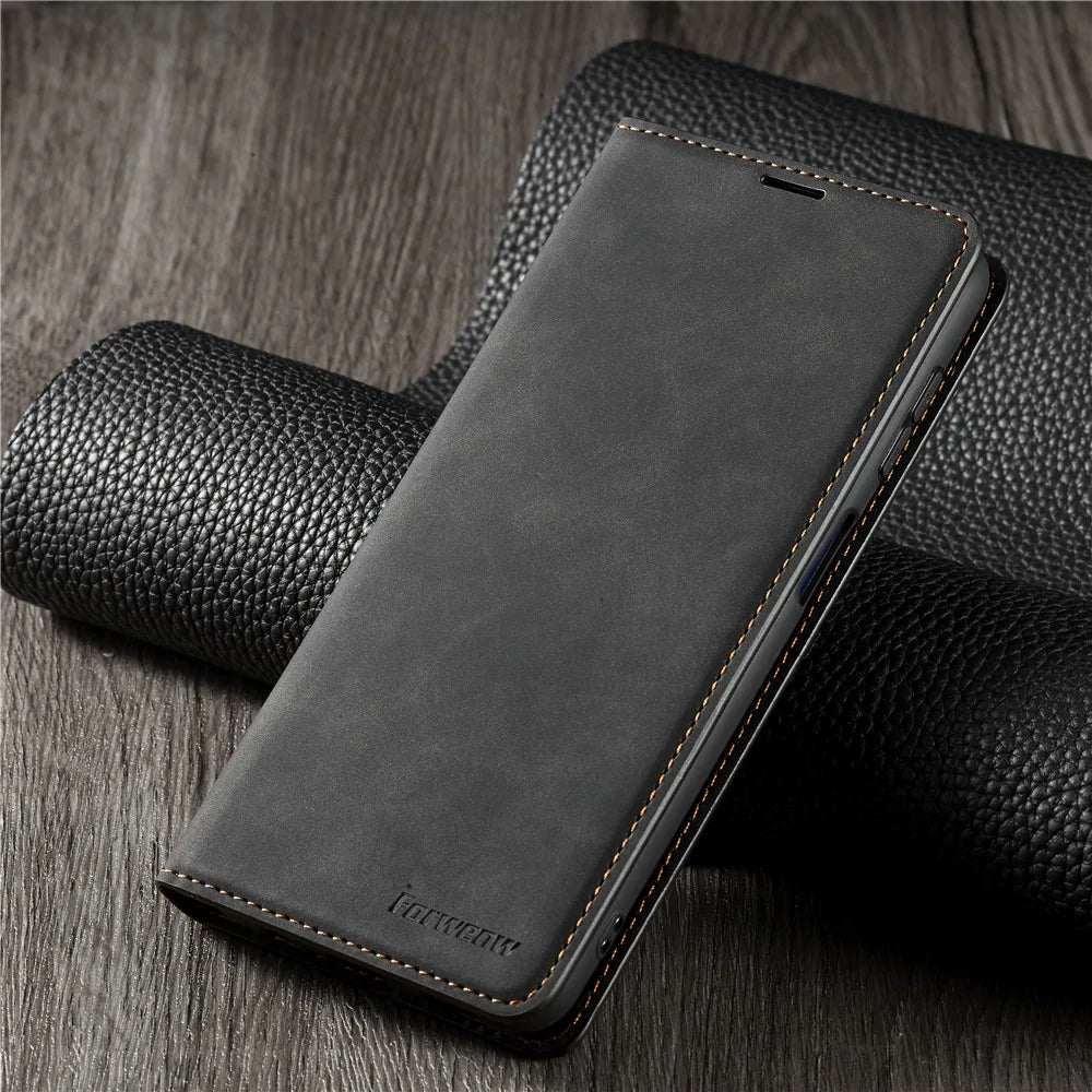 Leather Phone Case For Samsung S26 S25 edge S24 S23 FE S22 Ultra S21 S20 S10 Plus Note 20 10 9 Magntic Flip Card Wallet Cover Beauty World Shop