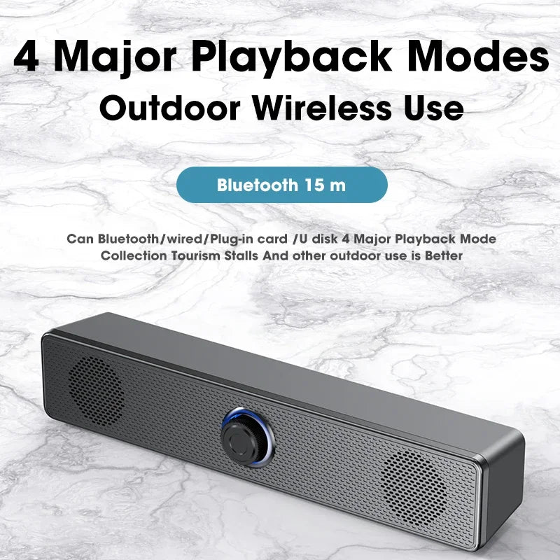 Wired Wireless Bluetooth Speaker Sound Box Bar Soundbar Computer PC TV Laptop Desktop Music Portable Caixa De Som Audio System Beauty World Shop
