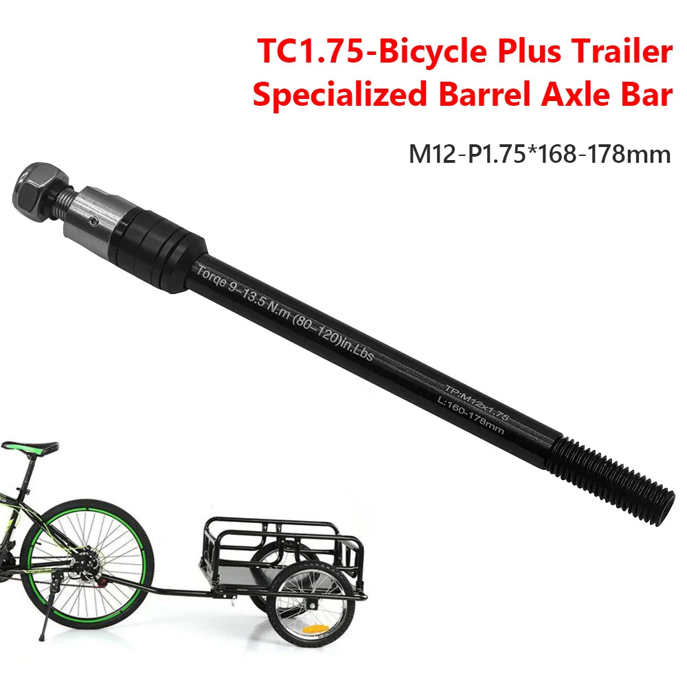 Bicycle Trailer Thru Axle 160-178mm Cargo Trailer Kid Trailer Thru Axle Bike Trailer Hitch Axle Bike Accessories Beauty World Shop