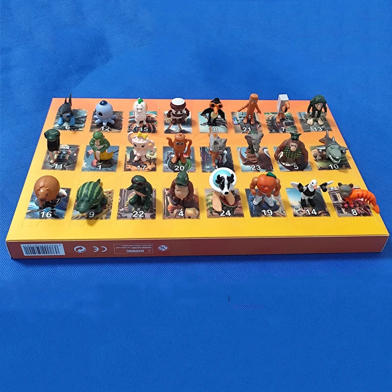 24Pcs Italian Brainrot Tung Tung Sahur Figures Doll Tralalero Tralala Bombardino Crocodilo Shimpanzini Bananini Model Toy Gift Beauty World Shop