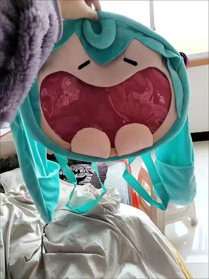 Hatsune Miku Shoulder Bag Backpack Cute Anime Girl Plush Cartoon Kawaii Knapsack Student Bag Packet For Kids Gifts Toys Beauty World Shop