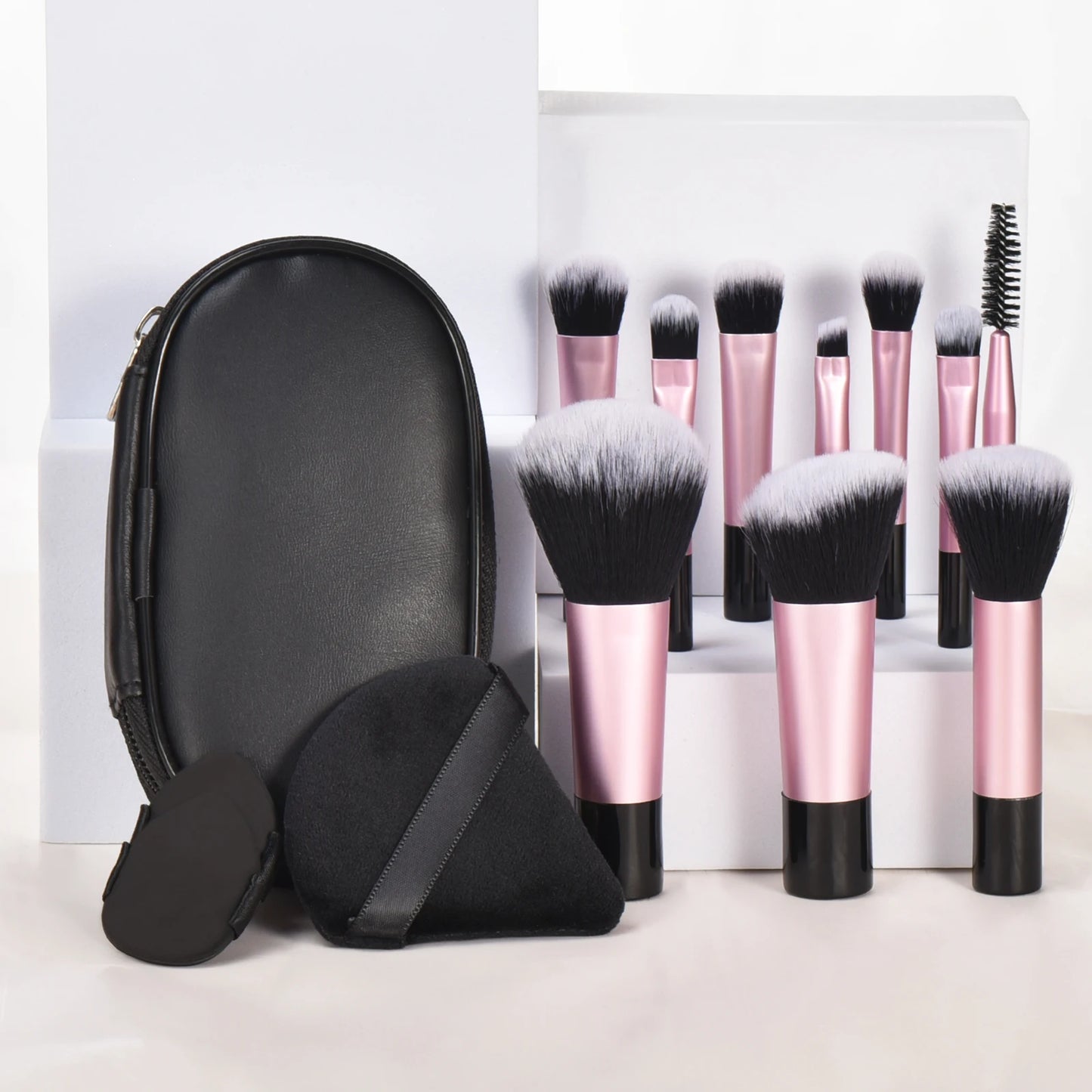 10 color Mini makeup brush Travel portable Makeup Tool Makeup Puff - Palm Brush Professional Makeup tool set Christmas gift Beauty World Shop