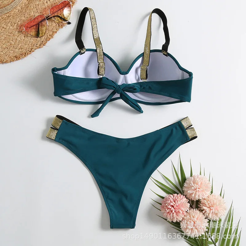 Summer Sexy Bikinis Push Up Swimsuits Women's Swimwear For Female Beach Swim Wear Bathing Suits Brazilian Bikini Set Pool Bather Beauty World Shop