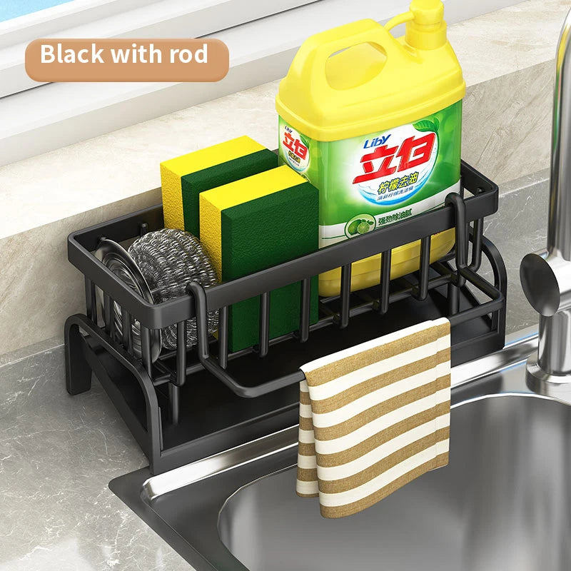 Kitchen Shelf Cleaning Cloth Storage Draining Rack Household Detergent Sponge Rack Water Sink Water Sink Water Sink Artifact Beauty World Shop