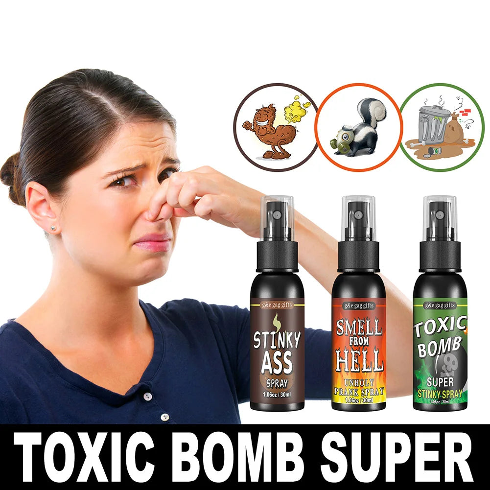 30ml Fart Gag Spray Prank Joke Plastic Spray Can Stink for Adults Kids Terrible Stinky Fart Spray Non Toxic Halloween Funny Toys Beauty World Shop