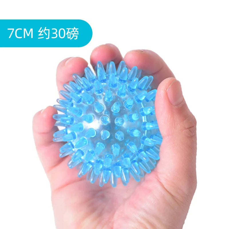 Spiky Ball Hollow Soft Transparent Strength Recovery Exercise Stress Relief Massage Ball for Hand Wrist Beauty World Shop