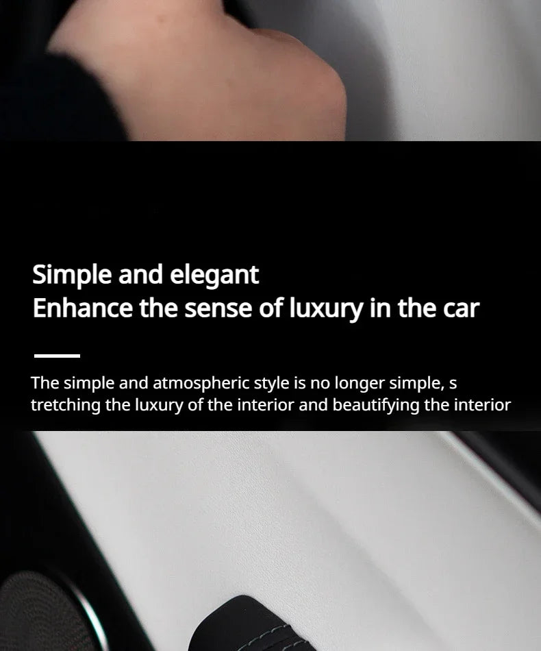 For Tesla Model 3 Highland Model Y Juniper/Launch 2025 Car Open Door Button Stickers 4X Handle Cover Interior Protection Trim Beauty World Shop