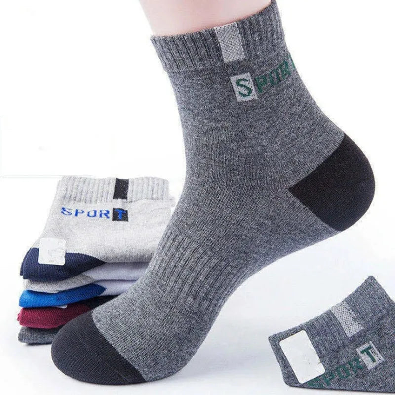10/5/3pairs Breathable Con Sports Stockings Men Bamboo Fiber Autumn and Winter Men Socks Sweat Absorption Deodorant Business Sox Beauty World Shop