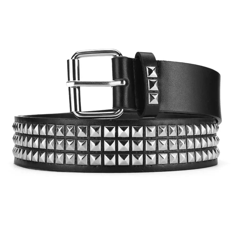 Trend Rivet Belt Heavy Metal Belt Men Women Punk Nightclub Rock Style Belt Jeans Belt Y2K Belt Fashion Decoration Women's Belts Beauty World Shop