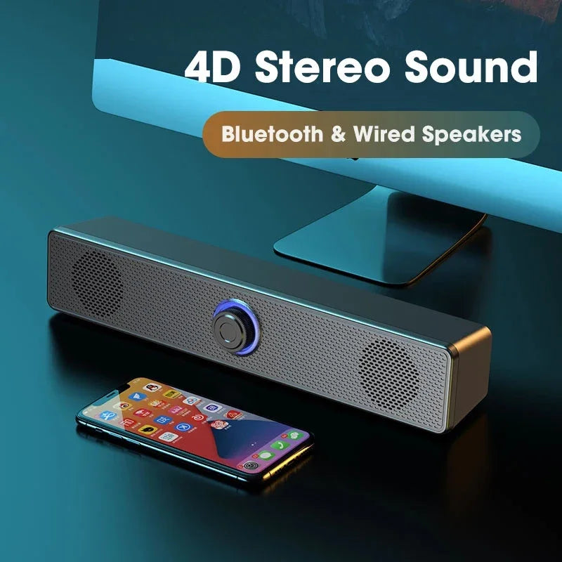 Wired Wireless Bluetooth Speaker Sound Box Bar Soundbar Computer PC TV Laptop Desktop Music Portable Caixa De Som Audio System Beauty World Shop