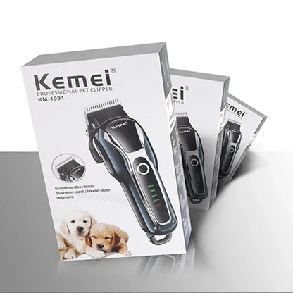Kemei Rechargeable Professional Dog Hair Trimmer for Cat Cutter Grooming Machine Hair Remover Animal Hair Clipper for Pet Beauty Trend Shop