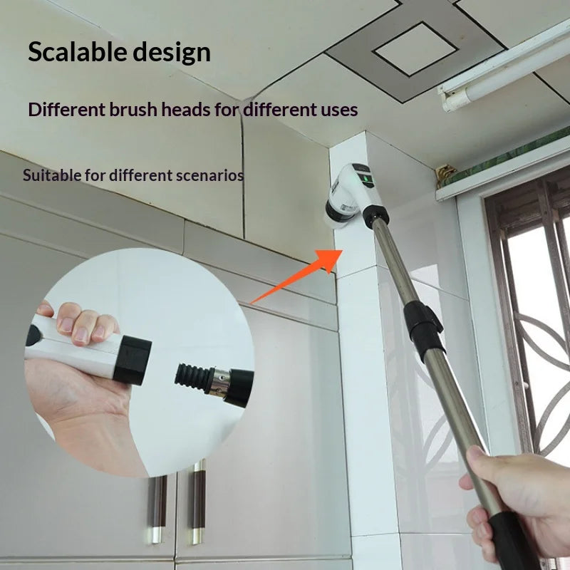 HOMEFISH Cordless Spin Scrubber Electric Cleaning Brush for Bathroom Kitchen Toilet Multipurpose Household Cleaning Tool Beauty World Shop