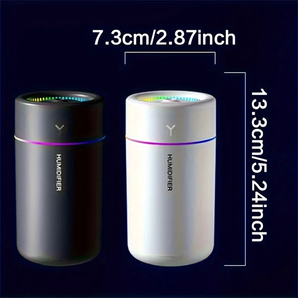 1pc Car Humidifier Colorful LED Aromatherapy Humidifier Silent Ultrasonic Air Aromatherapy Machine Suitable for Bedroom Office Beauty World Shop