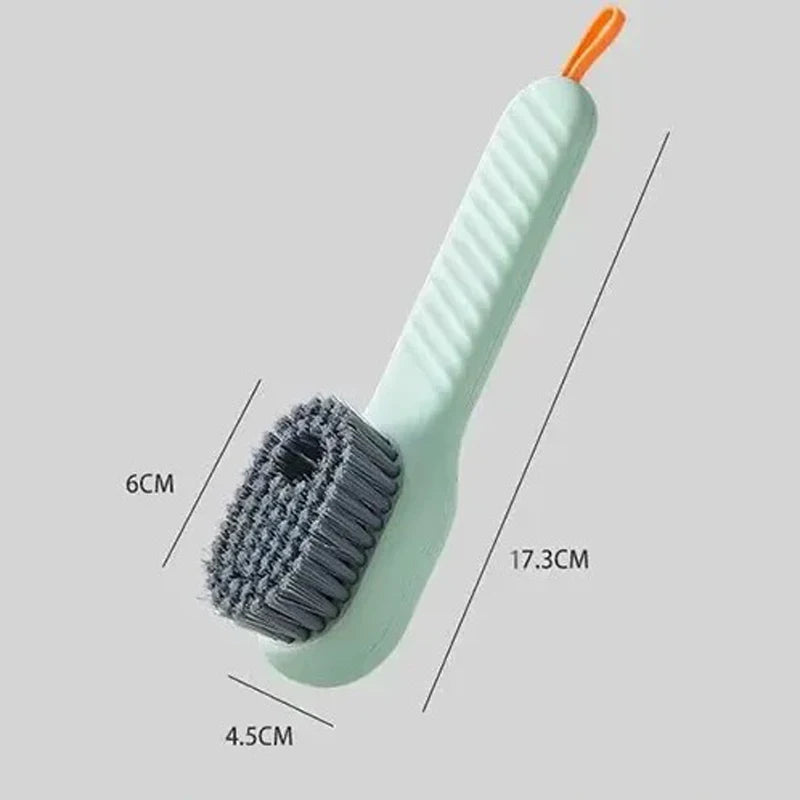 Multifunction Cleaning Shoe Brush Soft Automatic Liquid Shoe Brush Long Handle Clothes Soap Brush With Hook Clean Tool Beauty Fashion