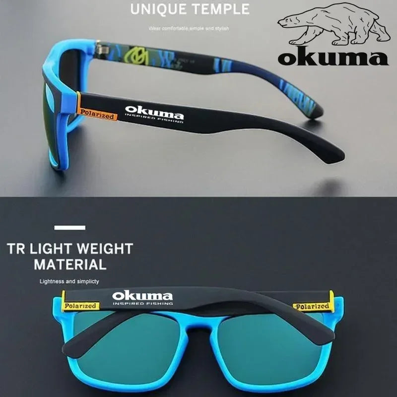 Okuma Polarized Sunglasses UV400 for Men and Women Outdoor Hunting, Fishing, Driving Bicycles, Sunglasses Optional Box Beauty World Shop