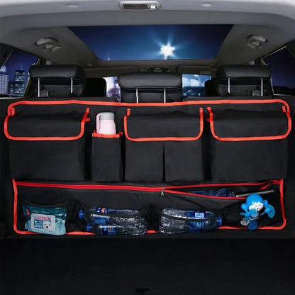 Back Seat Car Trunk Hanging Storage Bag Organizer With 9 Pockets Oxford Waterproof Multi-pocket Car Trunk Storage Bag Organizer Beauty World Shop