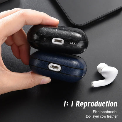 For Airpods Pro 3 4 Case Leather Business Earphone Cases Headset Shell Headphone Cover For AirPod 3 2 1 Pro 2nd Generation USB C