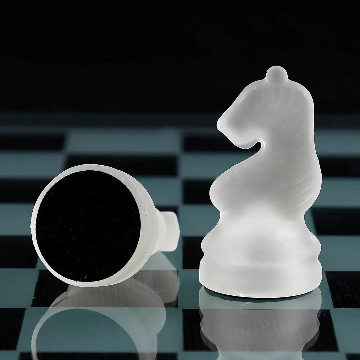 10Inch Handcrafted Glass Chess Set Premium Quality Intricate Design for Home Decor  Perfect for Game Nights & Chess Lovers Beauty World Shop