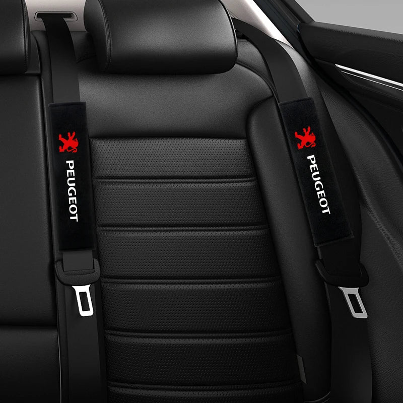 2PCS Car Interior Accessories Auto Seat Belt Cover Shoulder Pads For Peugeot 206 307 308 3008 207 208 407 508 2008 Car Styling Beauty World Shop