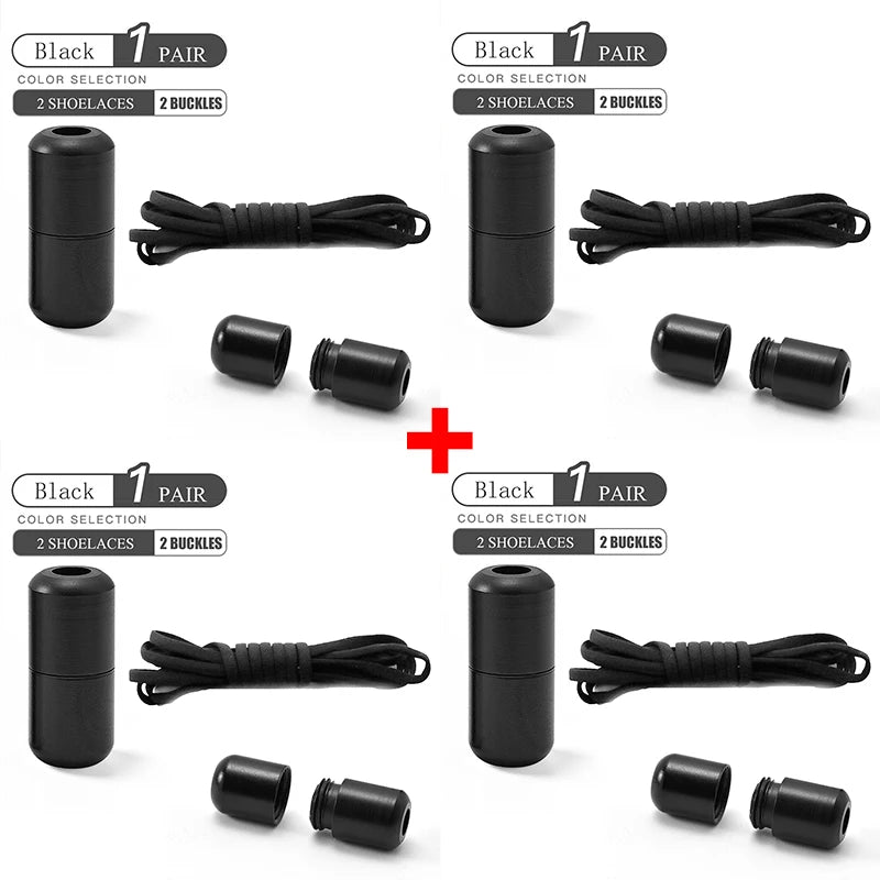 Elastic No Tie Shoelaces Semicircle Shoe Laces For Kids and Adult Sneakers Shoelace Quick Lazy Metal Lock Laces Shoe Strings Beauty World Shop
