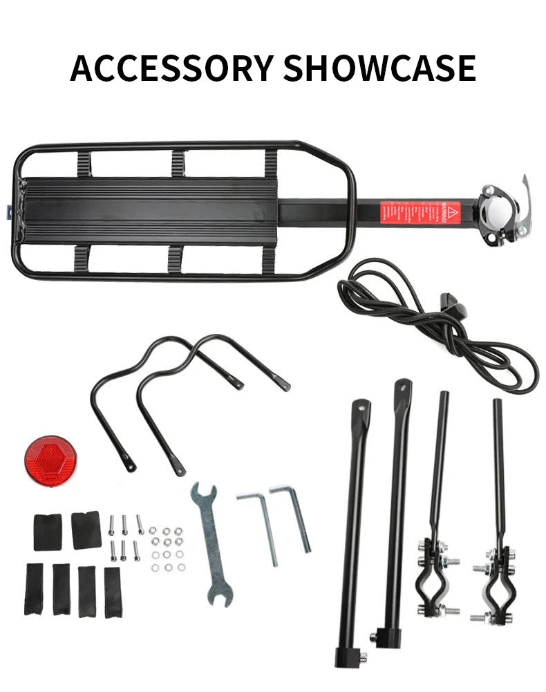 Mountain Bike Carrier With Reflective Plate Riding Equipment Quick Disassembly Aluminum Alloy Bicycle Rear Shelf Bicycle Parts Beauty World Shop