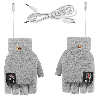 Electric heating gloves hand warmer gloves heater rechargeable USB reusable laptop suitable for sports skiing winter warm gloves Beauty World Shop