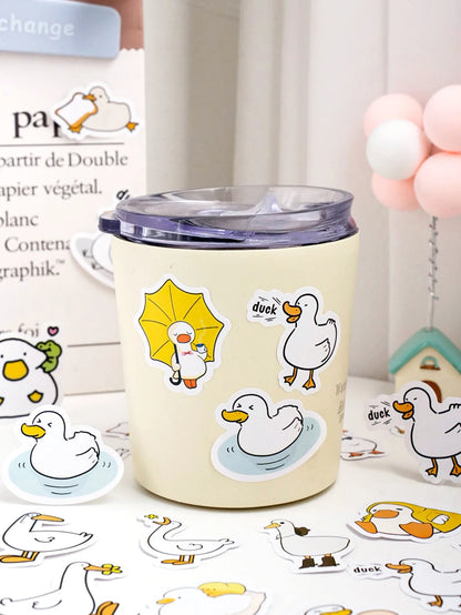 Etori Life46pcs/pack Good Life Duck Album decorative stickers Self-adhesive stickers for DIY student stationery notebook diary Beauty World Shop