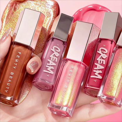 Fashion Fenty Beauty Lip Glaze Moisten Shine Glitter Lip Plumper Makeup For Beginner Liquid Lipstick Female Makeup Cosmetics Beauty World Shop