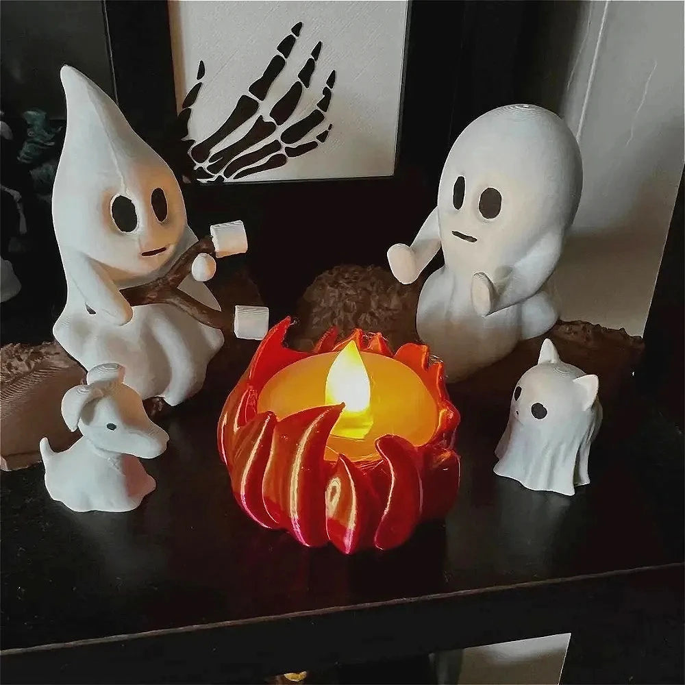 1 Set Halloween Ghost Campfire Decor Spooky Outdoor Party Haunted House Props Scary Backyard Scene Gathering Decoration Gift Beauty World Shop