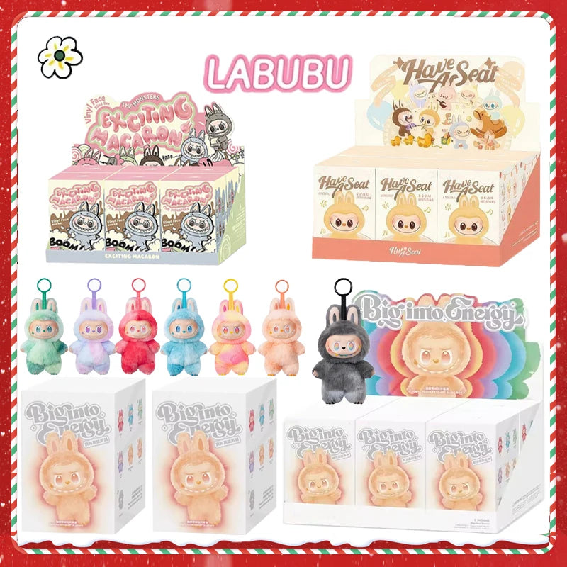 Blind Box For Popmart Labubu The Monsters Macarons Lisa Same Heart Vinyl Base Series Trendy Toy Decorations Birthday Gifts Beauty World Shop