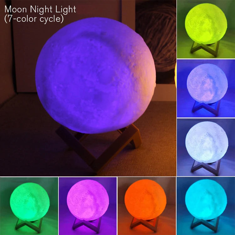 Book Light LED Moon Light Galaxy Light, Moon Night Light, Girl, Boy, Child Birthday Gift, Bedroom Decoration Indoor lighting Beauty World Shop