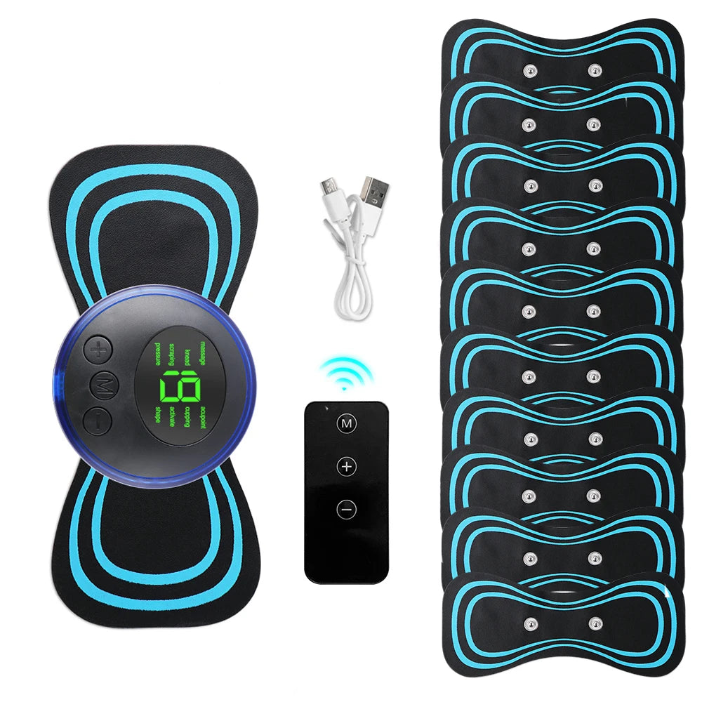 Mini Portable EMS Neck Massager Electric Neck Stretcher For  Cervical Muscle Pain Relief And Shoulder Relaxation Massage Patch Beauty World Shop