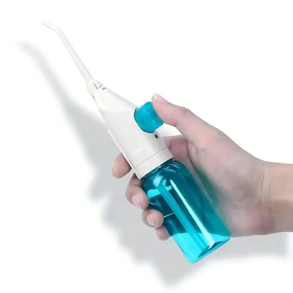 1Pcs High Pressure Oral Irrigator Portable Teeth Clean Water Dental Floss Manual High Pressure Water Toothpick For Household Beauty World Shop