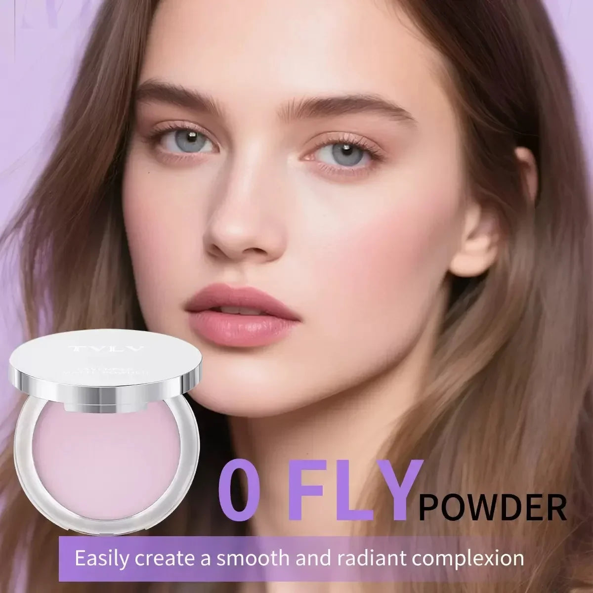 1PC Violet Cream To Powder Skin-friendly Skin Natural Face Long Lasting Oil-controlling Contouring Powder Cosmetics Beauty Trend Shop