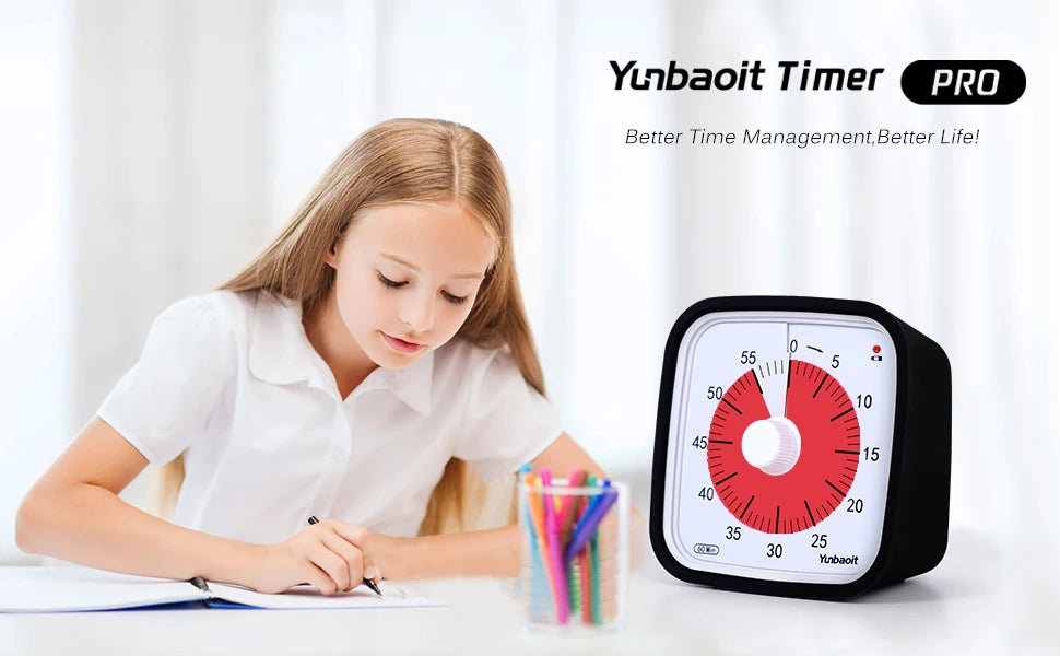 Yunbaoit VT01 Upgraded 60 Minute Visual Timer with Protective Case Silent Countdown Timer for Kids Beauty World Shop