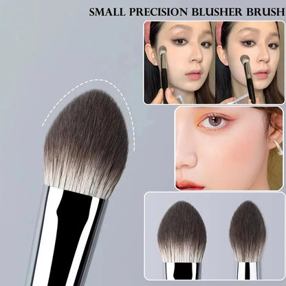 1/2Pcs Peach Heart Blusher Brush Powder Blush Cream Liquid Blush Makeup Brushes Flat Small Precise Blush Brush Makeup Tools Beauty World Shop