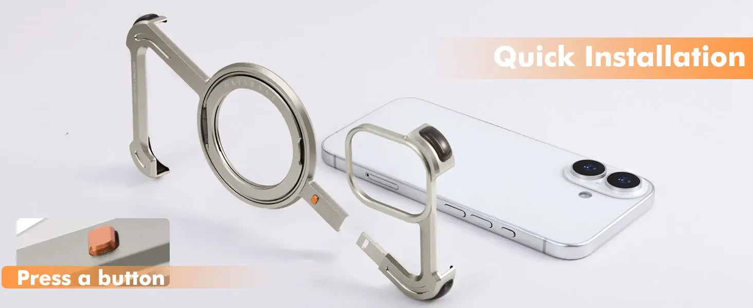 Oatsbasf Z Shape Phone Case for iPhone 16 15 14 Pro Max with Stand 360°Rotatable Magsafe Minimalist Frameless Protective Cover Beauty World Shop