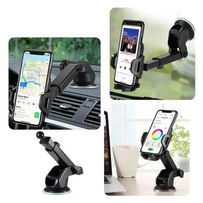 360° Windshield Car Phone Holder Car Dashboard Mobile Cell Support Bracket Universal Sucker for iPhone 16 15 14 Samsung Xiaomi Beauty World Shop