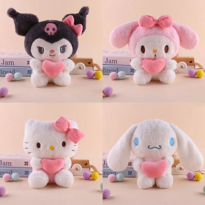 22cm Sanrio Hello Kitty Kuromi Pillow KT Plush Toy Girls Soft Stuffed Animal Toys Heart My Melody Cinnamoroll Stuff Doll Gifts Beauty World Shop