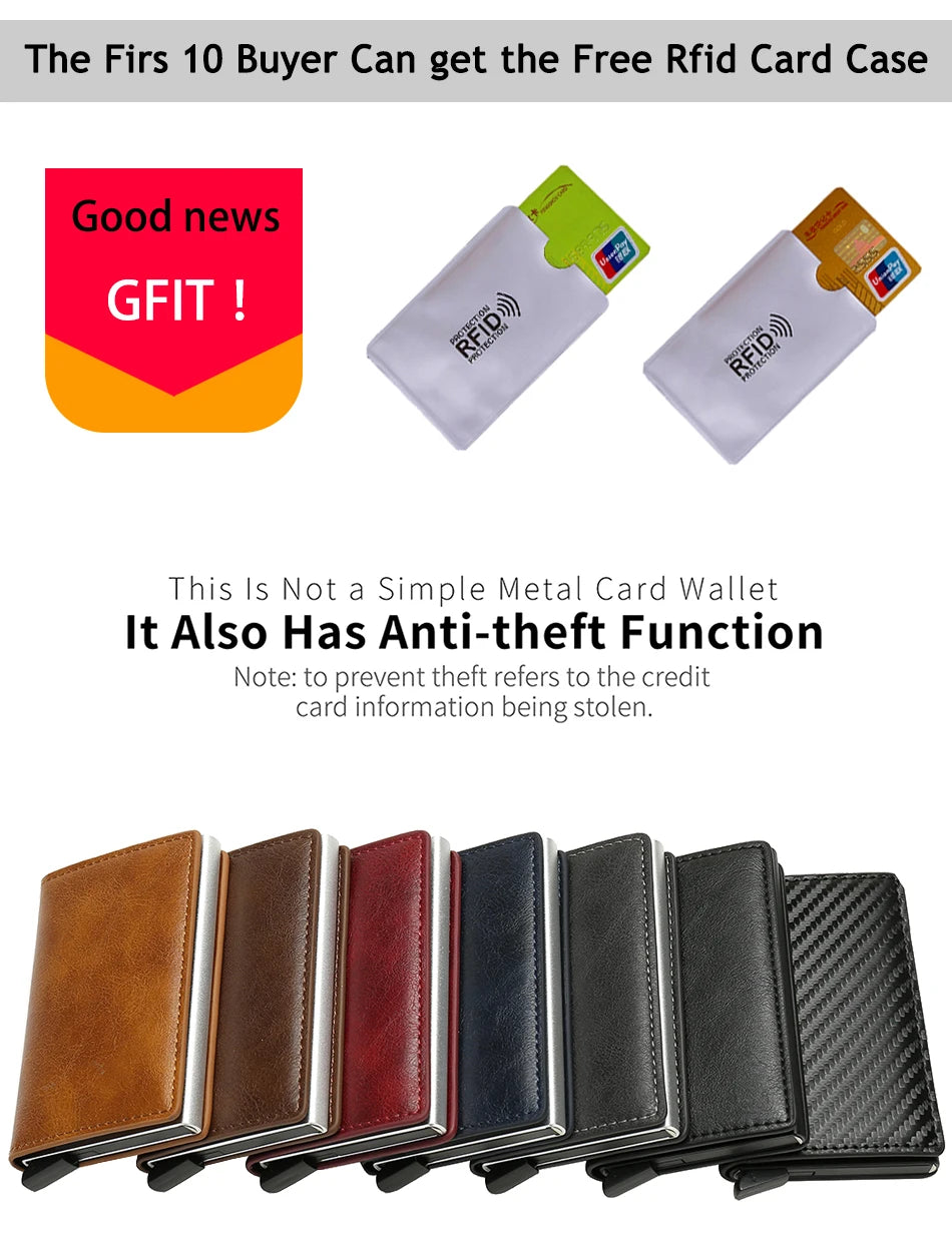 Anti Thief Rfid Credit Card Holder Smart Minimalist Wallet Pocket Men Women Slim Cardholder Bank Cash Creditcard Case Bag Purse Beauty World Shop