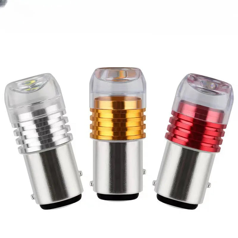 10pcs Car 12V LED Rear Taillight Tail Brake Light Strobe Flashing LED Lamp Motorcycle Warning Light Bulb Red Stronger Light Beauty World Shop