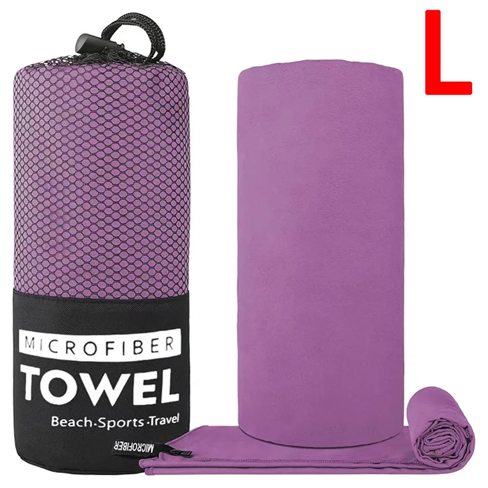 S/M/L Microfiber Towel Sports Quick-Drying Super Absorbent Camping Towel Super Soft Lightweight Gym Swimming Yoga Beach Towel Beauty World Shop