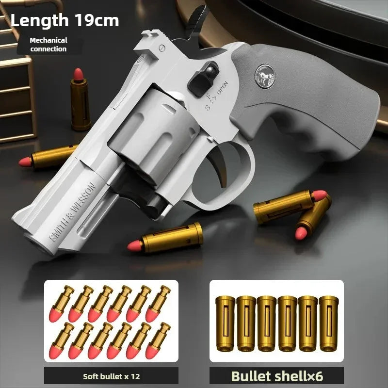 Magnum ZP5 357 Automatic Continuous Soft Dart Blaster Toy with Multiple Safe Darts Outdoor Action Play Set for Kids and Adults Beauty World Shop